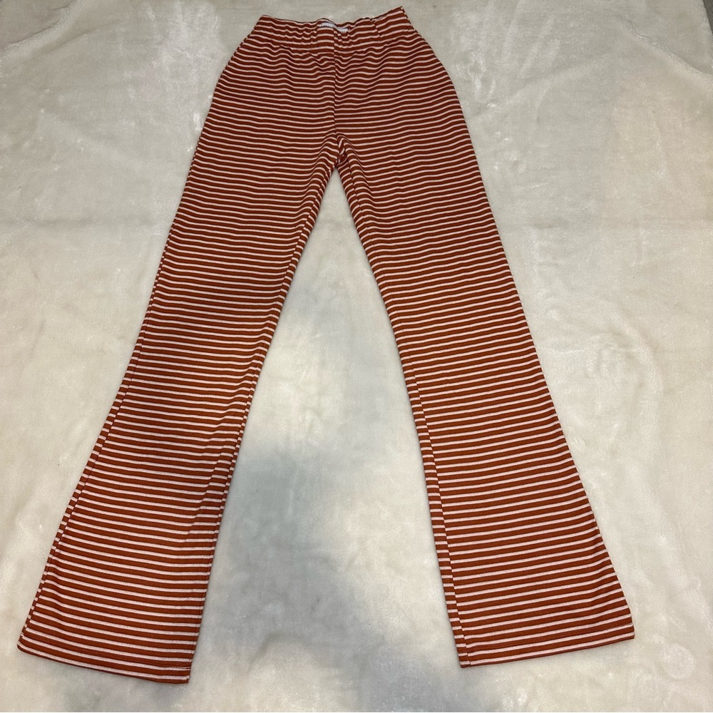 Urban Outfitters Orange and White Striped Comfy Pants Size XS